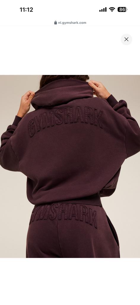 Gymshark trainingspak L bordeaux rood, Kleding | Dames, Sportkleding, Ophalen of Verzenden, Zo goed als nieuw, Fitness of Aerobics