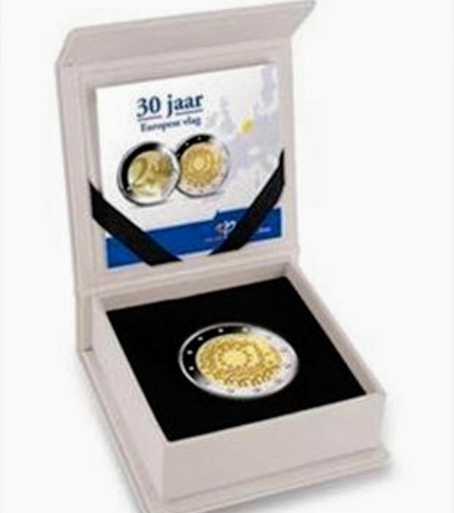 Nederland 2 Euro 2015 - 30 jaar Europese vlag in cassette, Ophalen of Verzenden, 2 euro, Losse munt