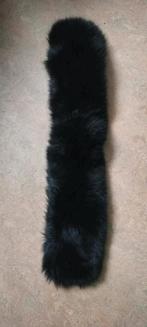 Zwarte losse nek-bontkraag voor jas, Ophalen of Verzenden, Zo goed als nieuw, Zwart