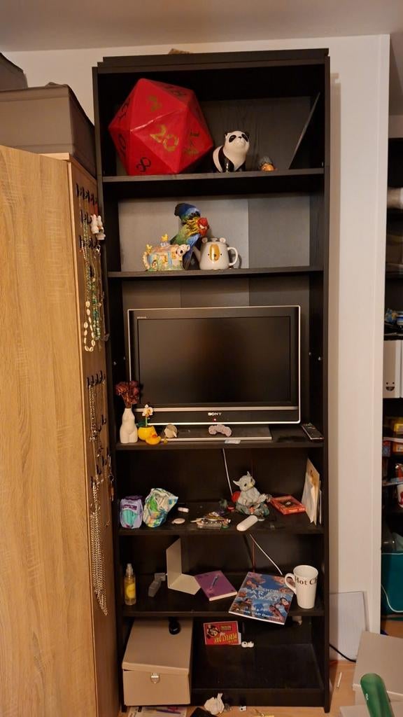 Zwarte Billy boekenkast, Huis en Inrichting, Ophalen, Gebruikt, 200 cm of meer, 50 tot 100 cm