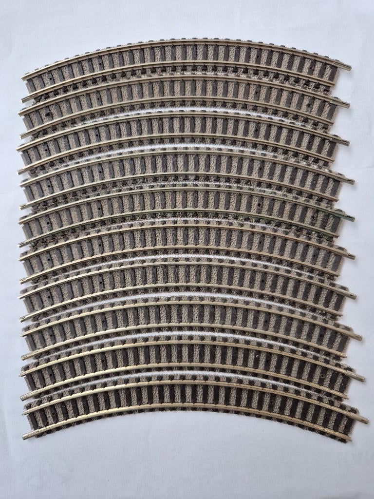 10 x fleischmann N-Spoor bocht 9120 donkere bedding, Hobby en Vrije tijd, Modeltreinen | N-Spoor, Gebruikt, Gelijkstroom, Fleischmann