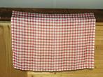 2 Leuke gordijntjes ruit rood/wit 66x92cm geruit ruitmotief, Gebruikt, Minder dan 100 cm, 50 tot 100 cm, Ophalen of Verzenden