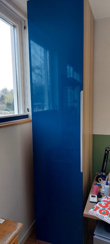 IKEA Pax kast blauw met planken - 50x60x236 cm, Ophalen, 200 cm of meer, 50 tot 100 cm, 50 tot 75 cm