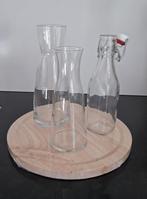 Houten bord, karafjes en flesje met beugelsluiting, Ophalen of Verzenden, Nieuw