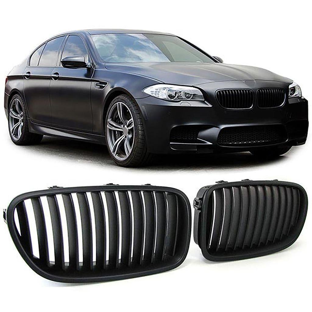 Grill Voor Bmw 5-serie F10 F11 Mat Zwart Enkele M5 Spijl, Auto diversen, Tuning en Styling, Verzenden