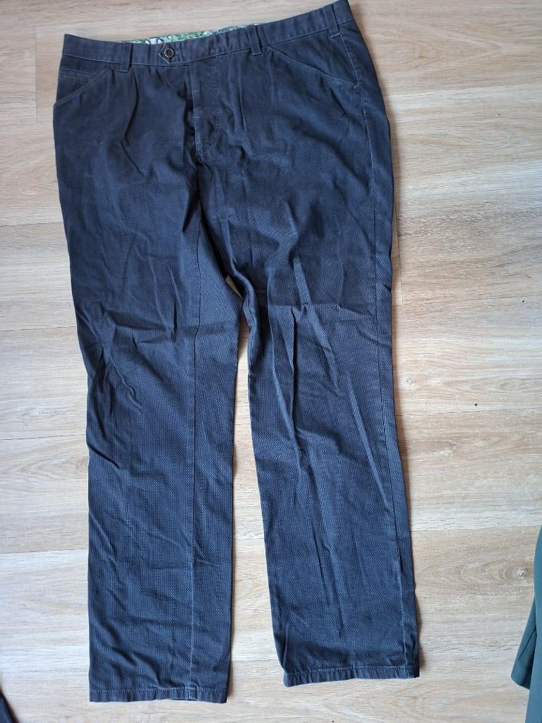 Meyer Chicago herenbroek maat 58 – donkerblauw, Kleding | Heren, Broeken en Pantalons, Zo goed als nieuw, Maat 56/58 (XL), Blauw