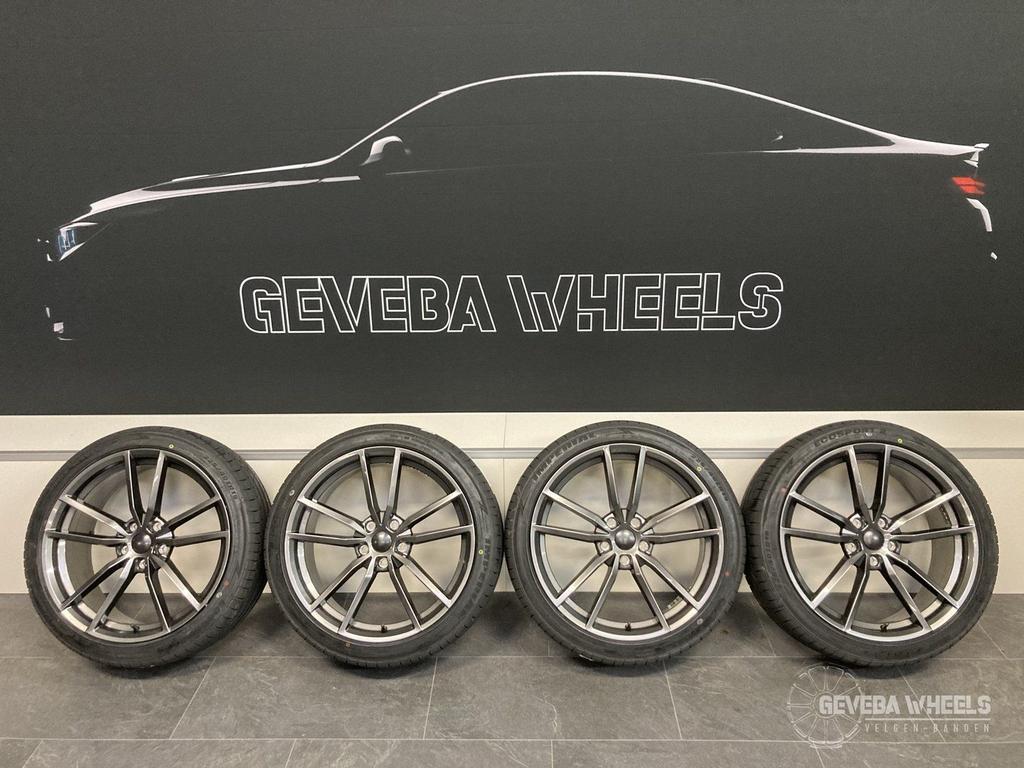 19” Volkswagen Pretoria look velgen + banden 5x112 225/40/19, Auto-onderdelen, Banden en Velgen, 19 inch, Gebruikt, -, -