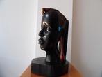 Sixties groot Beeld Afrikaanse Vrouw, hout/zwart, Antiek en Kunst, Kunst | Beelden en Houtsnijwerken, Ophalen of Verzenden