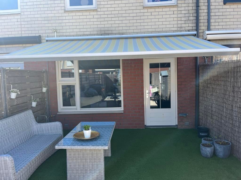 Zonnescherm, Tuin en Terras, Ophalen, Gebruikt, Elektrisch, 150 tot 300 cm