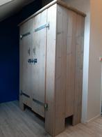 Steigerhouten kast greywash (evt icm bed), Ophalen, 50 tot 70 cm, 100 cm of meer, 105 cm of meer