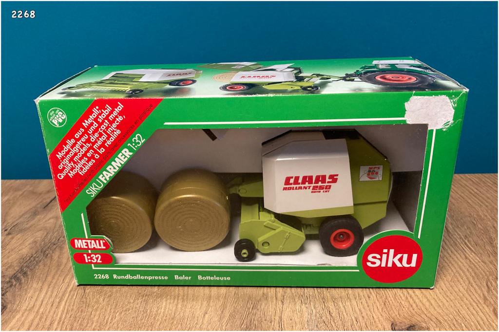 Siku 2268 - Claas Ronde Hooibalenpers 1:32, Ophalen, Gebruikt, Tractor of Landbouw, SIKU