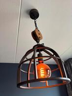 Industriële hanglamp met katrol en Edison lamp, 50 tot 75 cm, Ophalen of Verzenden, Zo goed als nieuw, Industrieel