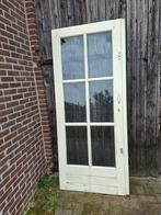 Hardhouten tuindeur met glaspanelen, Ophalen, Gebruikt