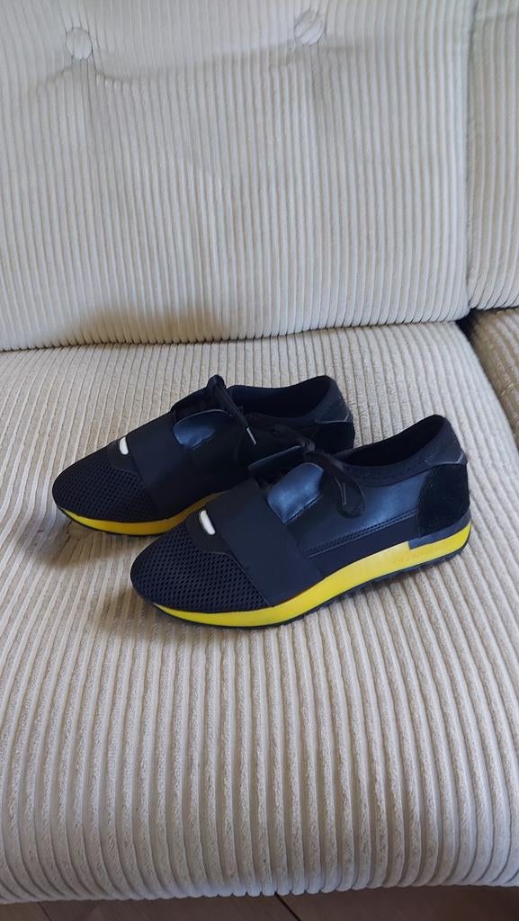 Nw zwart leren BALENCIAGA RUNNER SNEAKERS mt 40, Overige merken, Hardloopschoenen, Nieuw, Ophalen of Verzenden