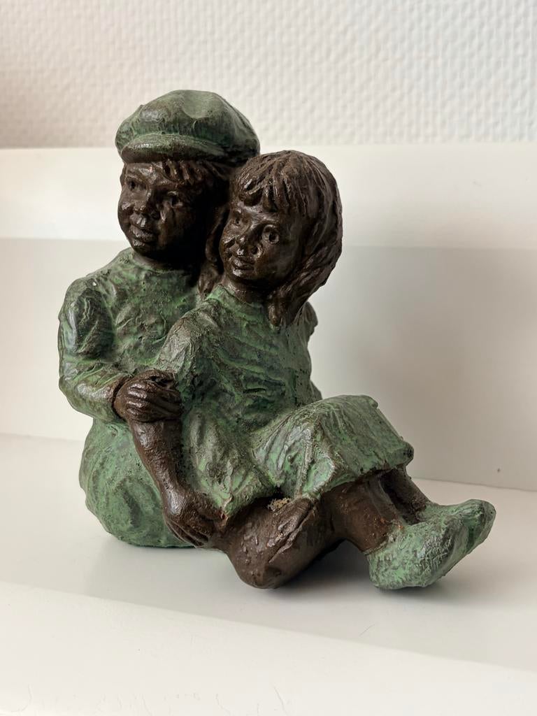 Beeld/sculptuur van Geert Kunen - Kinderen, Ophalen, Groep mensen, 20 - 50 cm, Beeld
