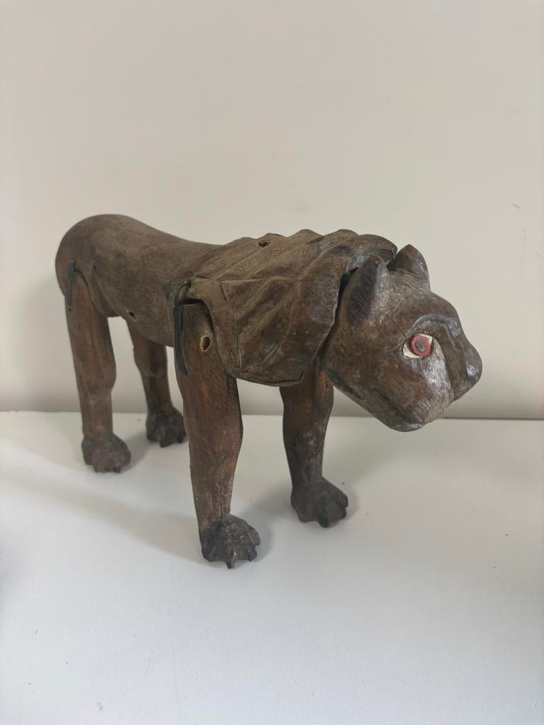 Afrikaanse kat miauw / beweegbare pop oud, Ophalen of Verzenden, Zo goed als nieuw