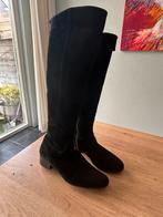 Dungelmann zwart suède knielaarzen met omslag, Ophalen, Zo goed als nieuw, Zwart, Hoge laarzen