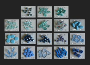 GLASKRALEN VOOR SIERADEN BLAUW beschikbaar voor biedingen