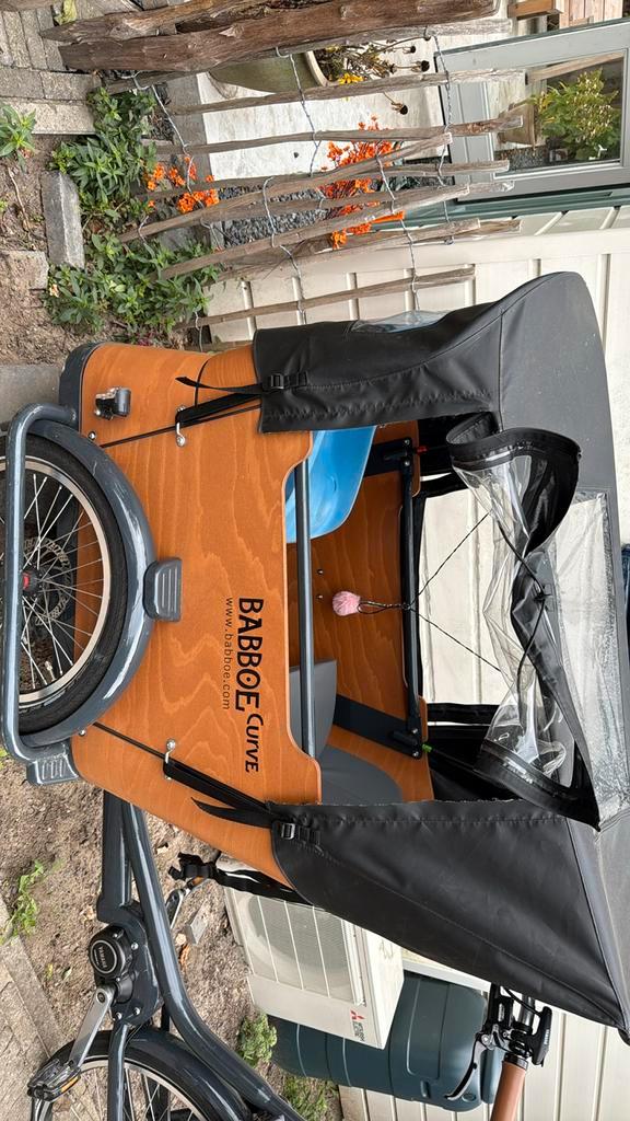 Babboe curve bakfiets, Fietsen en Brommers, Fietsen | Bakfietsen, Zo goed als nieuw, 4 kinderen of meer, Verzenden