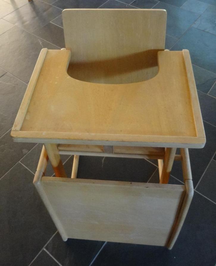 Kinderstoel hout, Kinderen en Baby's, Kinderstoelen, Gebruikt, Overige typen, Aanschuifbaar, Afneembaar eetblad, Ophalen