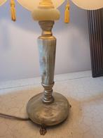 Vintage tafellampje met onyx voet, Huis en Inrichting, Lampen | Tafellampen, Heikant 21 Kaatsheuvel, Barok boudoir brocante romantisch lieflijk klassiek