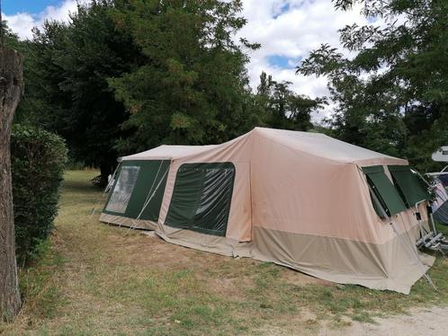 Vouwwagen Trigano Odyssee GL Groen/beige 4p incl extra's, Caravans en Kamperen, Vouwwagens, Trigano, tot en met 4, Meerkleurig