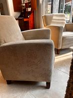 Beige Fauteuils - Set van 2, Ophalen of Verzenden, Gebruikt, Stof, 75 tot 100 cm