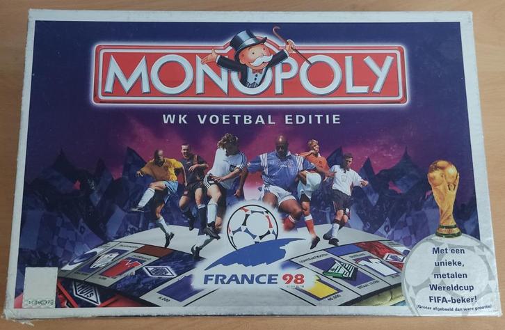 Monopoly WK 98, Hobby en Vrije tijd, Gezelschapsspellen | Bordspellen, Zo goed als nieuw, Een of twee spelers, Drie of vier spelers