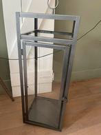 Windlicht in ijzer frame, Huis en Inrichting, Woonaccessoires | Zuilen en Pilaren, Ophalen, Gebruikt