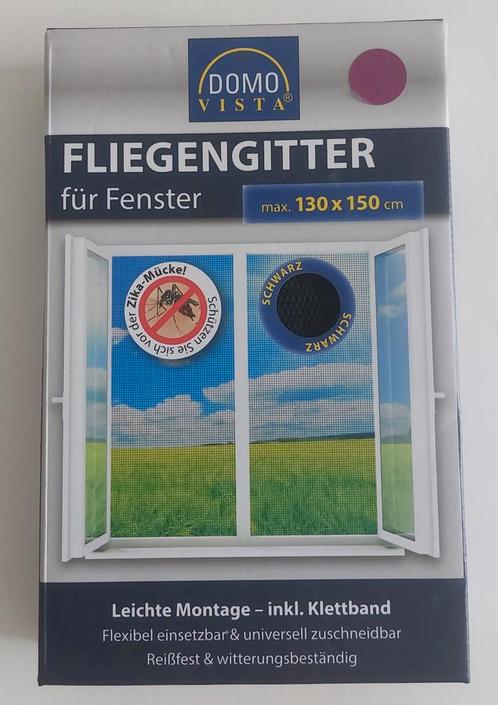 Vliegenhor Hor Zwart Raam 130 x 150 cm| Nieuw in verpakking, Doe-het-zelf en Verbouw, Deuren en Horren, Nieuw, Overige typen, Minder dan 200 cm