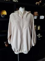 Nieuw vest / hoodie met kant ecru ruimvallend 40 42 44 46, Beige, Maat 42/44 (L), Nieuw, Ophalen of Verzenden