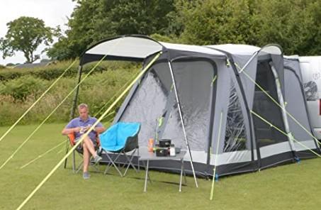 Voortent Alkoofcamper Kampa Motion Air Pro XL, Caravans en Kamperen, Tenten, Zo goed als nieuw, Ophalen of Verzenden