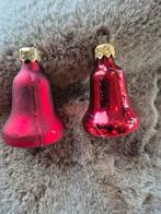 Vintage rode kerstklokje kerstbal, Diversen, Kerst, Ophalen of Verzenden