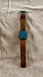 Slow Watch, Sieraden, Tassen en Uiterlijk, Horloges | Heren, Overige merken, Leer, Staal, Polshorloge