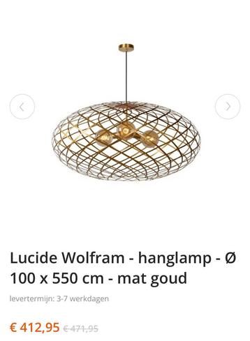 Lucide Wolfram hanglamp beschikbaar voor biedingen