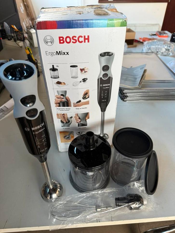 Bosch ErgoMixx 750W Nieuw, Witgoed en Apparatuur, Keukenmixers, Zo goed als nieuw, 3 snelheden of meer, Vaatwasserbestendig, Ophalen of Verzenden