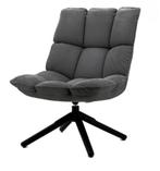 Antraciet grijze draaifauteuil met draaivoet, Ophalen, Zo goed als nieuw, Metaal, Eén