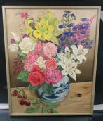 Schilderij Bloemen stilleven Lucie Steffens 87, Antiek en Kunst, Ophalen of Verzenden