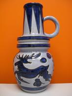 retro vintage fat lava vloervaas Scheurich West Germany 1974, Gebruikt, Blauw, Aardewerk of Porselein, Ophalen of Verzenden
