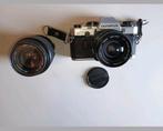 Olympus OM10 + lenzen Spiegelreflex, Ophalen of Verzenden, Zo goed als nieuw, Spiegelreflex, Olympus