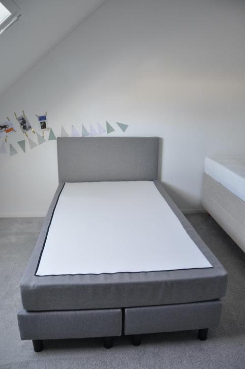 Zgan antraciet boxspring 120*200, Huis en Inrichting, Slaapkamer | Boxsprings, Zo goed als nieuw, 120 cm, 200 cm, Twijfelaar, Grijs