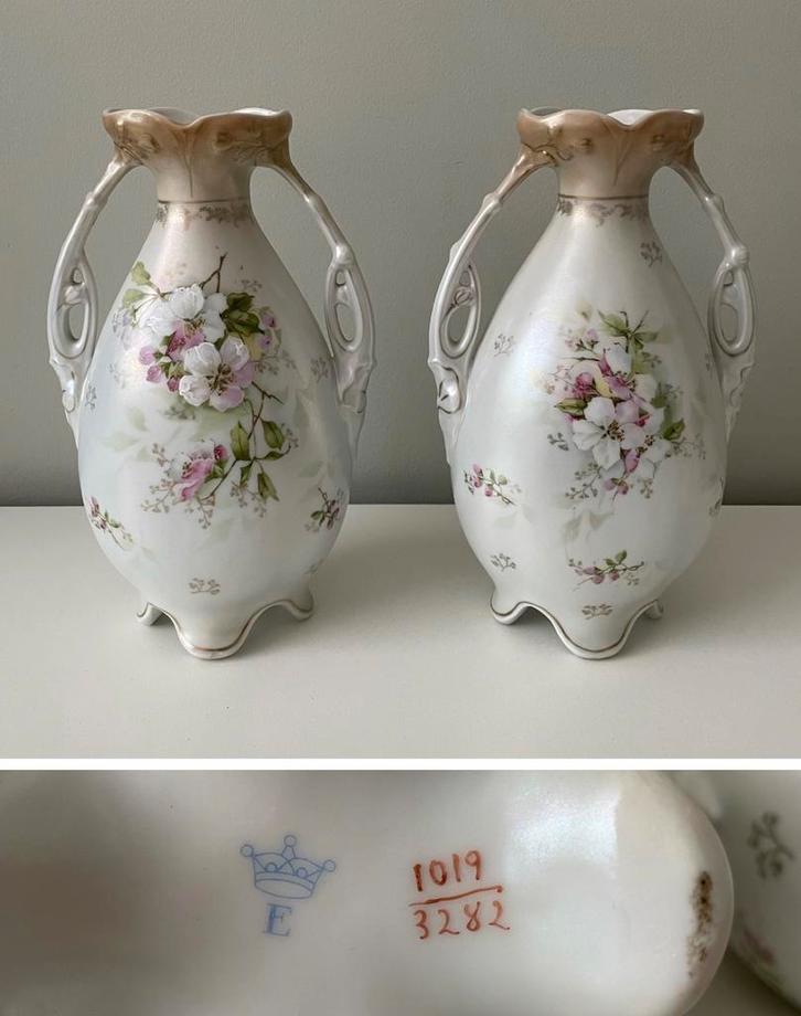 Antieke vazen set - Jugendstil, Art Nouveau ca. 1900 (vaas), Antiek en Kunst, Antiek | Vazen, Ophalen of Verzenden