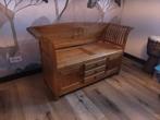 Teakhouten bankje, Ophalen, Minder dan 50 cm, Gebruikt, 125 cm of meer