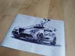 Canvas poster alfa Romeo giulietta, Minder dan 50 cm, Nieuw, Ophalen of Verzenden, Foto of Poster