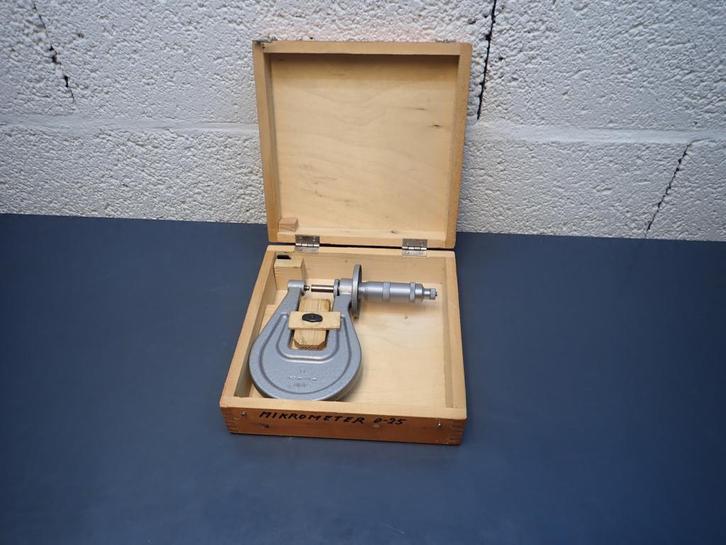Buiten micrometer met grote aflezing , schroefmaat 0-25mm, Doe-het-zelf en Verbouw, Meetapparatuur, Gebruikt, Ophalen of Verzenden
