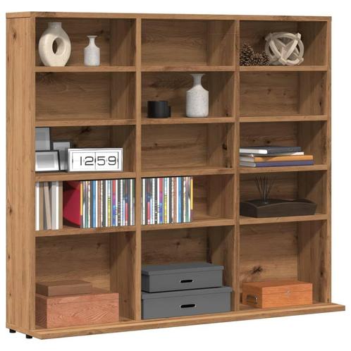 AANBIEDING | Cd-kast 100x23x89,5 cm bewerkt hout artisanaal, Huis en Inrichting, Woonaccessoires | Cd- en Dvd-rekken, Nieuw, Cd's of Dvd's
