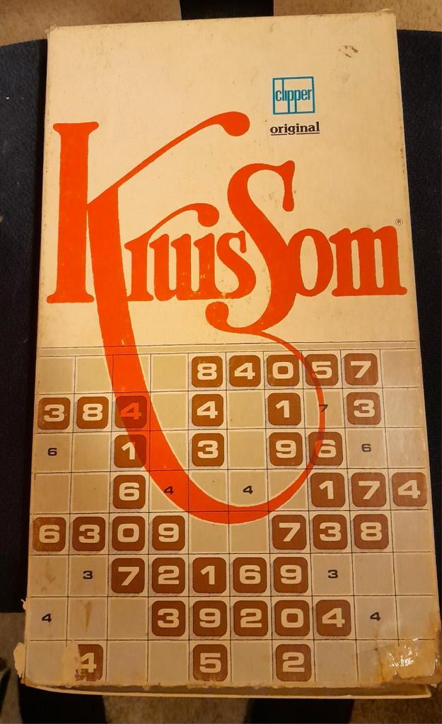 Kruissom Bordspel - Vintage!, Hobby en Vrije tijd, Denksport en Puzzels, Gebruikt, Overige typen, Minder dan 500 stukjes, Ophalen of Verzenden