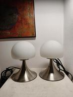 2858 Retro Mushroom Tafellampen met Tulpvoet - Dimbaar, Huis en Inrichting, Ophalen of Verzenden, Minder dan 50 cm