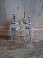 6x Cactus Cocktail Glazen met Rietje - Feestelijk!, Ophalen of Verzenden, Zo goed als nieuw