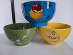 M&M's schaaltjes - 3 stuks, Keramiek, Ophalen of Verzenden, Zo goed als nieuw, Kom(men)